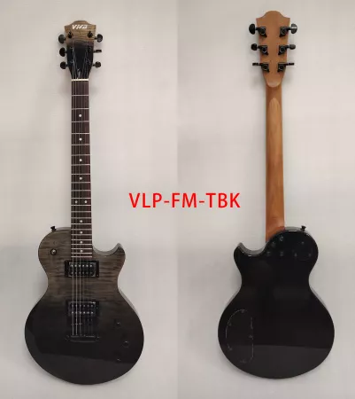 Электрогитара, черная, VIVA, VLP-FM-TBK