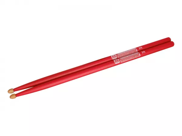 Colored Series QI 7A RED Барабанные палочки, орех гикори, красные, HUN, 10103008  рис.2 