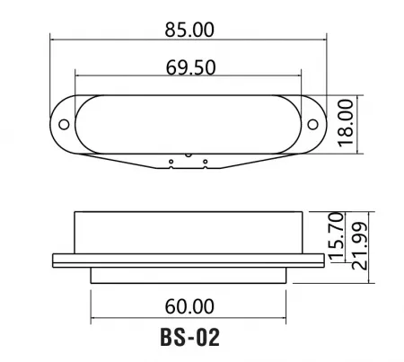 Звукосниматель магнитный, сингл, средний, черный, Belcat, BS-02Middle-BK