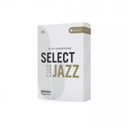 Organic Select Jazz Filed Трости для саксофона альт, размер 2S, 10 шт, D'Addario, ORSF10ASX2S