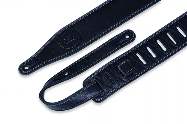 Signature Series Ремень для гитары, кожаный, черный, Levy's, M17SS-BLK  рис.2 