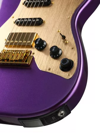 Электрогитара с встроенным процессором, фиолетовая, GTRS, S900-Standard-900-650-PPR