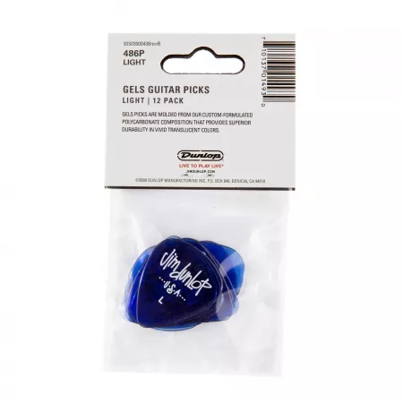 Gels Медиаторы 12шт, тонкие, Dunlop, 486PLT