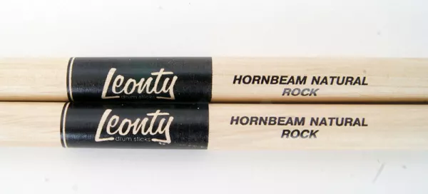 LRock Hornbeam Natural Rock Барабанные палочки, граб, деревянный наконечник, Leonty