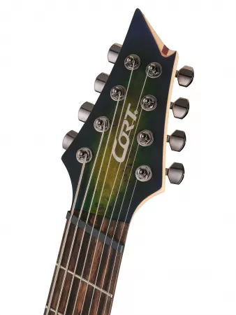 KX Series Электрогитара мультимензурная 8-струнная, зеленая, Cort, KX508MS-II-MBB