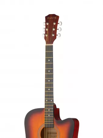 Акустическая гитара 41", с вырезом, санберст, Fante, FT-221-3TS