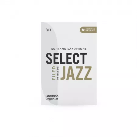 Organic Select Jazz Filed Трости для саксофона сопрано, размер 3H, 10шт, D'Addario, ORSF10SSX3H