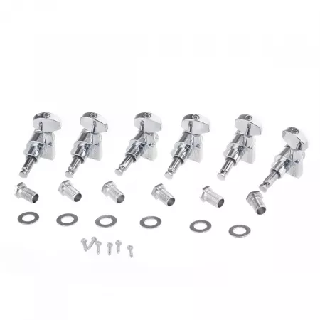 Колки для гитары, 6л, локовые, хром, Musiclily, MX1368CR-6