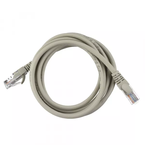 Патч-корд RJ-45 (m)-RJ-45 (m) 2.0м кат.5е ПВХ 26AWG, серый, в пакете, GoPower, 00-00027473  рис.2 