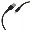 Кабель GP21L USB (m)-Lightning (m) 2.4A силикон черный, GoPower, 00-00028370