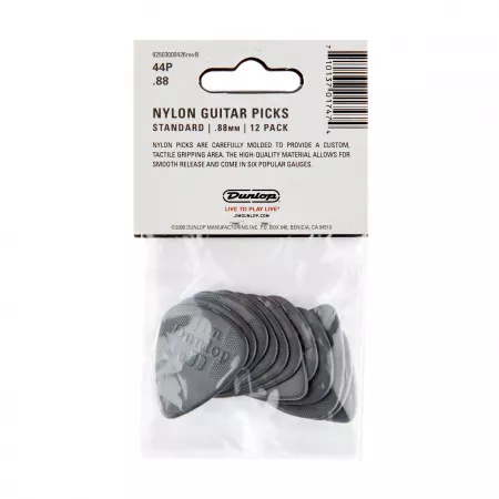 Nylon Standard Медиаторы 12шт, толщина 0,88мм, Dunlop, 44P.88
