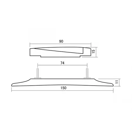 Бридж для арктоп гитары, Hosco, F-2805