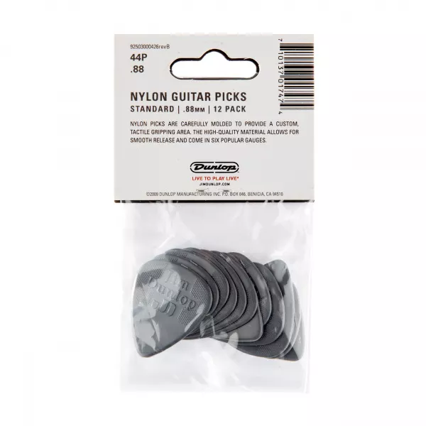 Nylon Standard Медиаторы 12шт, толщина 0,88мм, Dunlop, 44P.88  рис.2 
