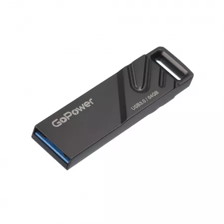 Titan Флеш-накопитель 64GB USB3.0, металл, черный графит, GoPower, 00-00025967