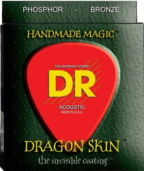 DSA-10 DRAGON SKIN Комплект струн для акустической гитары, 10-48, DR