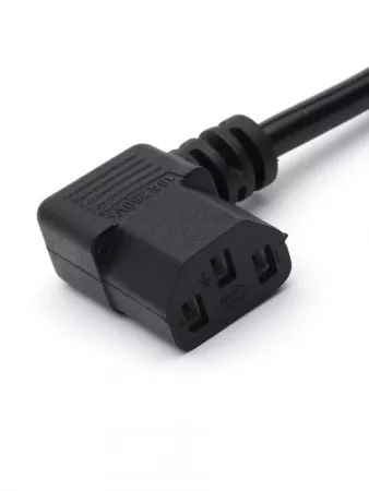 Кабель питания, евровилка-C13 (f) 1.8м ПВХ 0.75мм угловой, черный, GoPower, 00-00024536