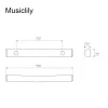 Ретейнер для гитары, планка, золото, 2шт, Musiclily, MX0158-2