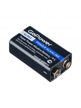 Super Power Alkaline Элемент питания Крона 6LR61 9В, щелочной, GoPower, 00-00017863