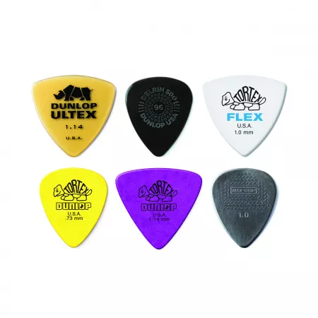 Набор медиаторов для бас-гитары, 6шт, Dunlop, PVP117