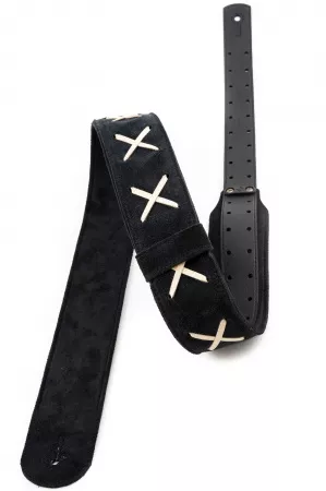 Legend D.G. Black Ремень для гитары, кожаный, черный, RightOn Straps, 8419612000070