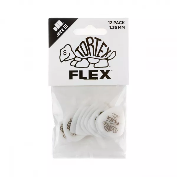 Tortex Flex Jazz III Медиаторы, 12шт, толщина 1.35мм, Dunlop, 468P1.35  рис.2 