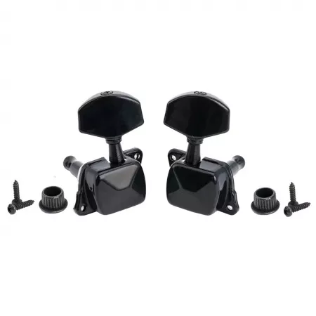 Колки для гитары 3+3, черные, Musiclily, MX1351BK-3MX1352BK-3