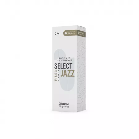Organic Select Jazz Filed Трости для саксофона баритон, размер 2M, 5шт, D'Addario, ORSF05BSX2M
