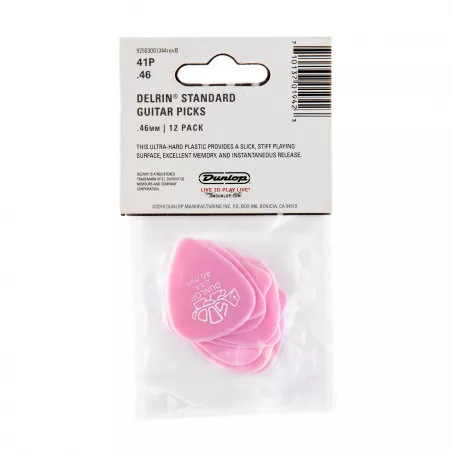Delrin 500 Медиаторы, 12шт, толщина 0,46мм, Dunlop, 41P.46