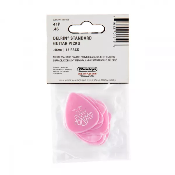 Delrin 500 Медиаторы, 12шт, толщина 0,46мм, Dunlop, 41P.46  рис.2 