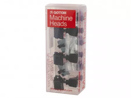 Колки для гитары 6л, черные, Gotoh, SD91-SLB-B-L6