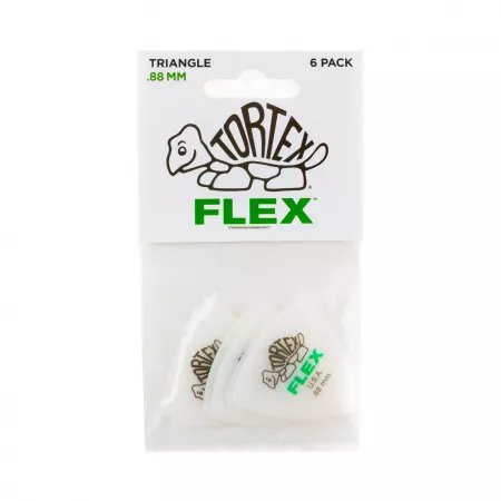 Tortex Flex Медиаторы, 6шт, толщина 0,88мм, треугольные, Dunlop, 456P.88