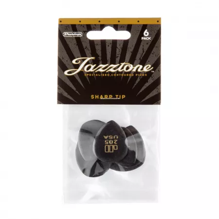 JD Jazztones Медиаторы, 6шт, острый кончик, Dunlop, 477P205