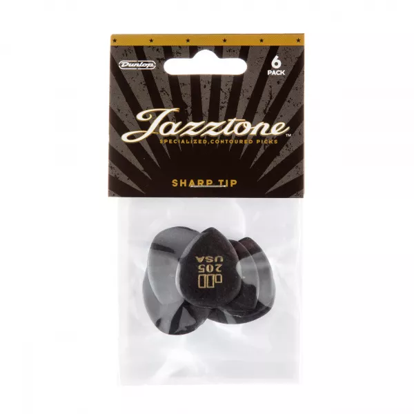 JD Jazztones Медиаторы, 6шт, острый кончик, Dunlop, 477P205  рис.2 