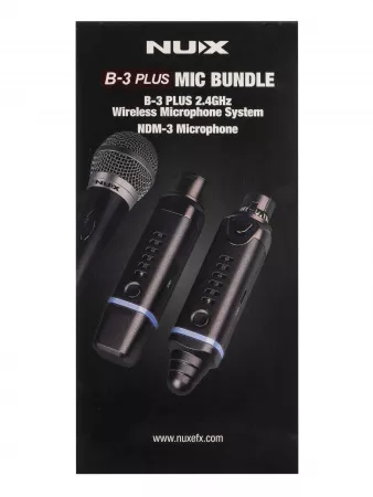 Беспроводной микрофон со съемным передатчиком и приемником, Nux, B-3-Plus-MIC-Bundle