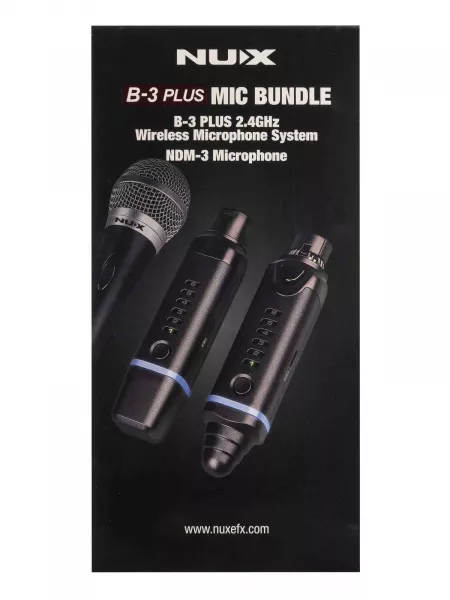 Беспроводной микрофон со съемным передатчиком и приемником, Nux, B-3-Plus-MIC-Bundle  рис.2 