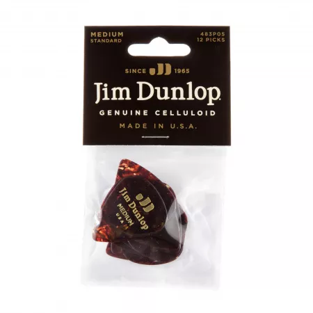 Genuine Celluloid Медиаторы, 12шт, средние, Dunlop, 483P05MD
