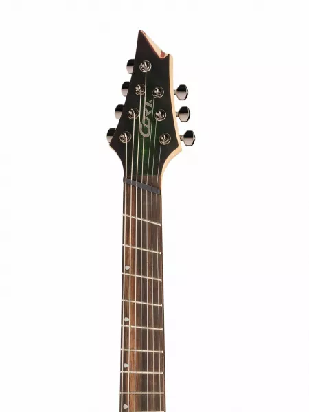 KX Series Электрогитара 7-струнная, мультимензурная, зеленая,  Cort, KX507MS-SDG  рис.2 