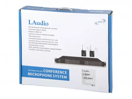 Беспроводная микрофонная система, 2 головных микрофона, LAudio, 6000-US