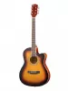 Акустическая гитара, с вырезом, санберст, Foix, FFG-3039-SB