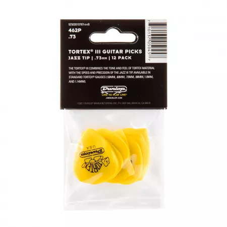 Tortex III Медиаторы 12шт, толщина 0,73мм, Dunlop, 462P.73