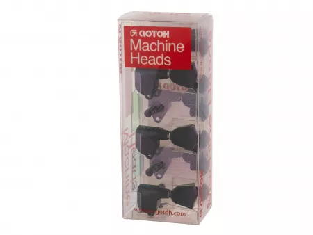 Колки для гитары 3+3, черные, Gotoh, SG301-04-B-L3+R3
