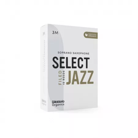Organic Select Jazz Filed Трости для саксофона сопрано, размер 3M, 10шт, D'Addario, ORSF10SSX3M