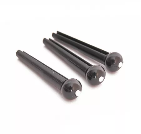 Bridge-pin-bk Фиксатор струн, чёрный с белой точкой, Cort