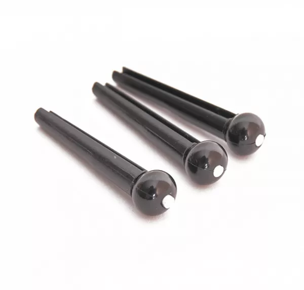 Bridge-pin-bk Фиксатор струн, чёрный с белой точкой, Cort