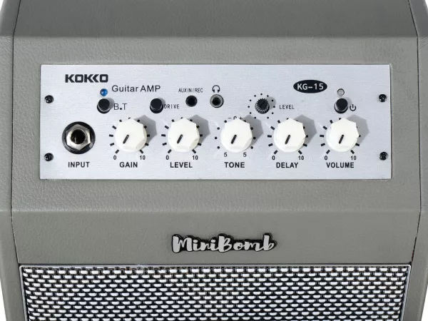 Mini Bomb Гитарный комбоусилитель портативный, 15Вт, серый, Kokko, KG-15-GY  рис.2 
