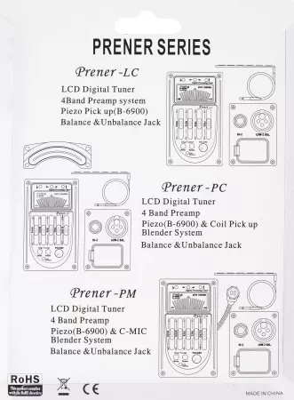 Звукосниматель с эквалайзером, врезной, Belcat, Prener-PC
