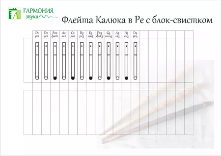 ГЗКА001 Калюка в Ре, ясень, длина 54-57см, Гармония Звука