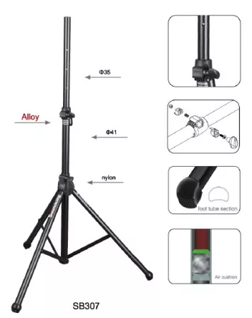 SB307 Стойка для акустической системы, амортизатор, Soundking