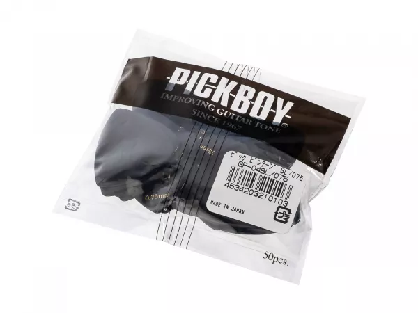 Celluloid Vintage Classic Black Медиаторы 50шт, толщина 0.75мм, Pickboy, GP-04BL/075  рис.2 