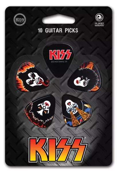 1CBK6-10K2 KISS Rock and Roll Over Медиаторы, 10шт, толстые, Planet Waves